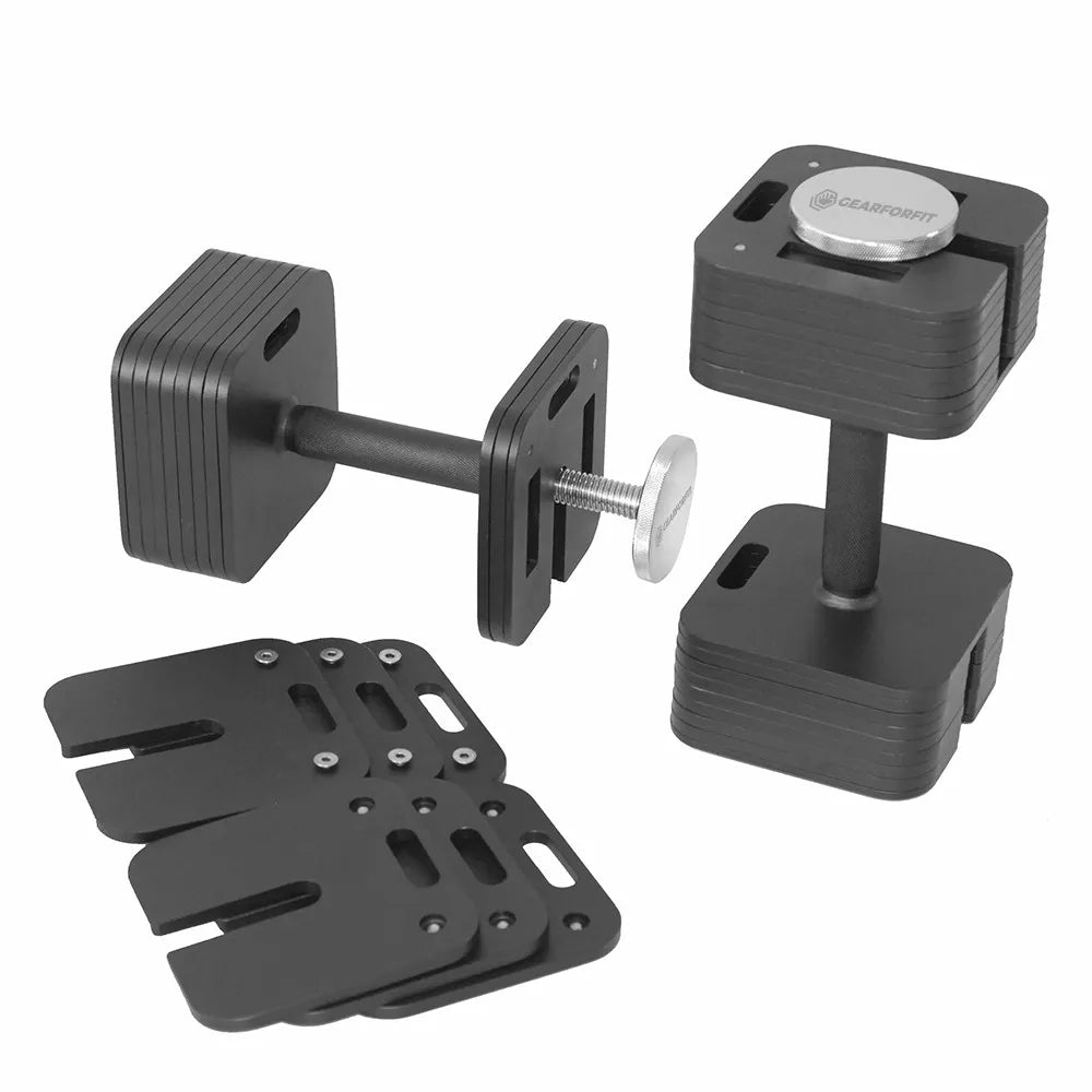 Quick-Lock Adjustable Dumbbells, Set of 2 - 80lbs