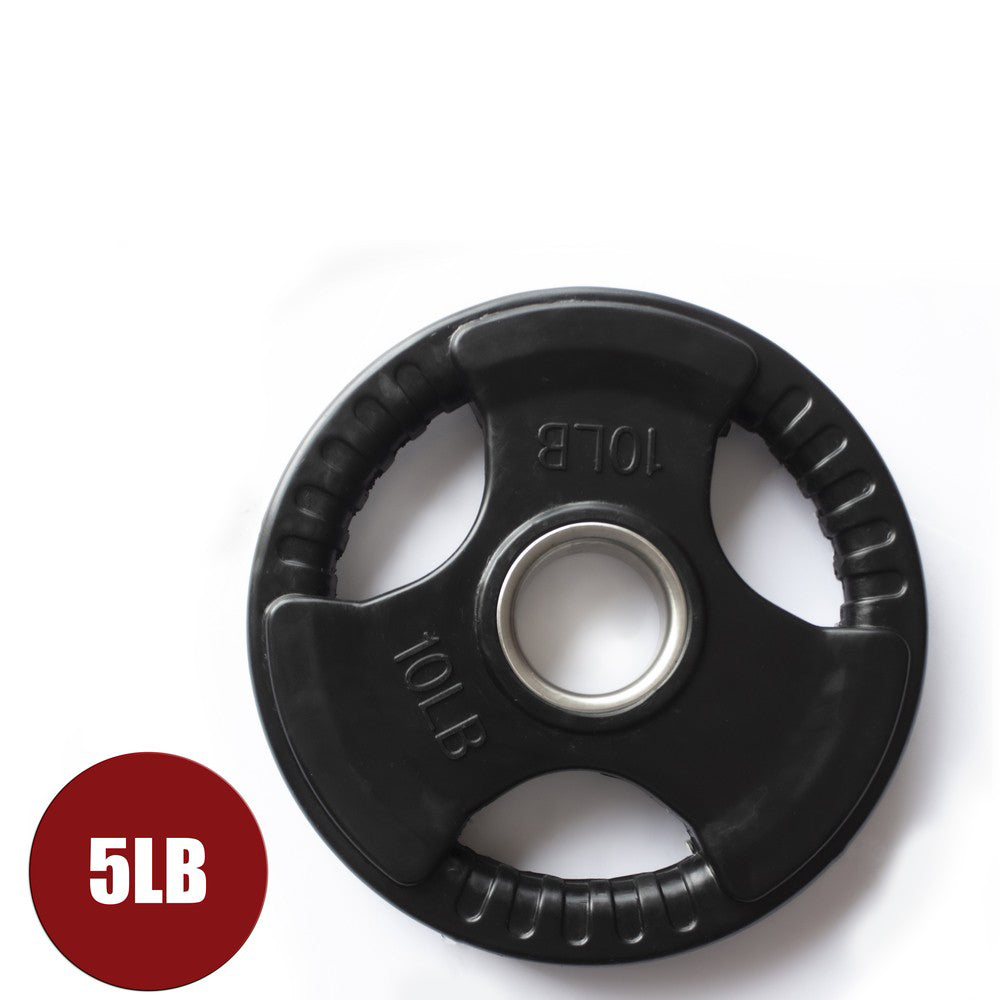 5LB VIRGIN RUBBER GRIP OLYMPIC PLATE (SINGLE)