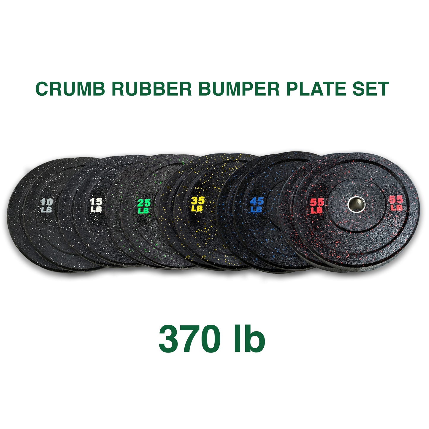 370LB CRUMB RUBBER BUMPER PLATE COMBO