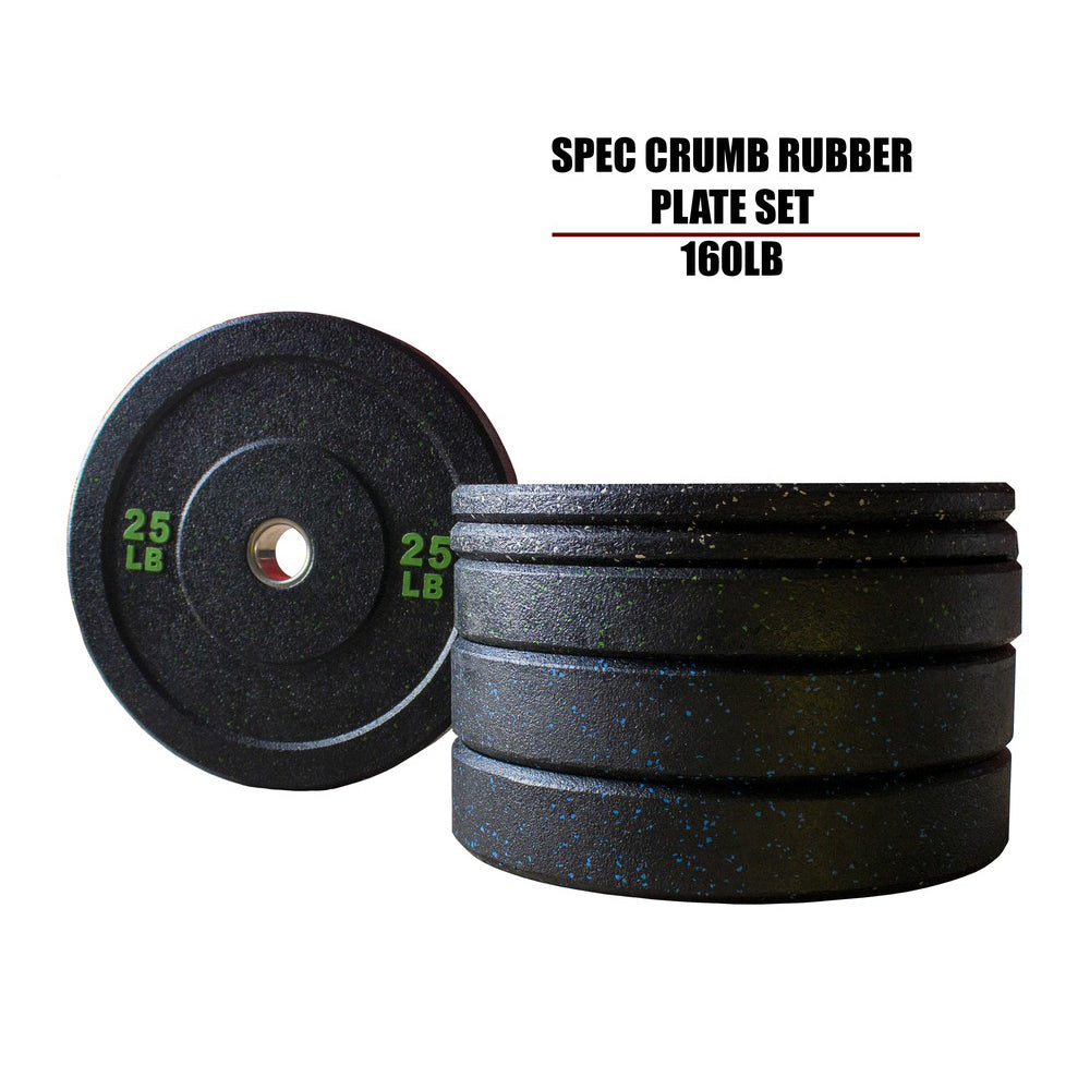 160 LB CRUMB RUBBER BUMPER PLATE SET