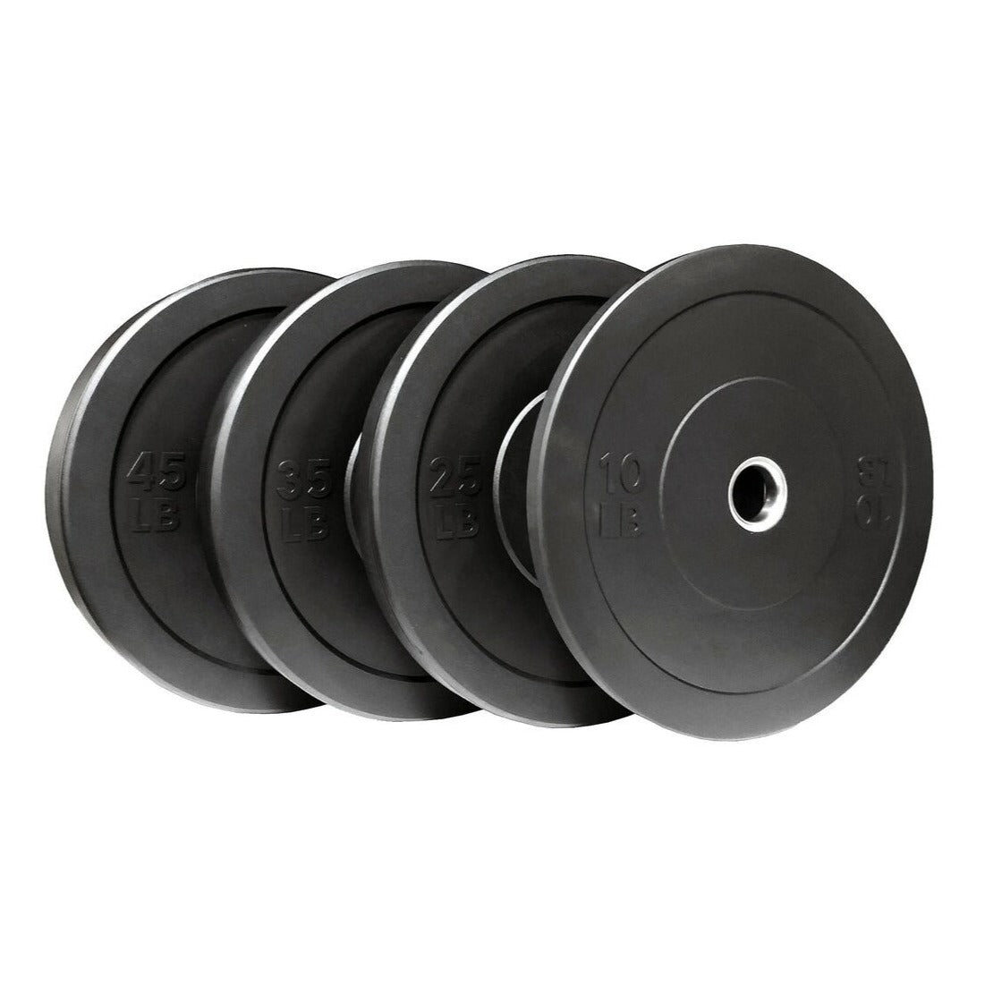 260 LB BLACK RUBBER BUMPER PLATE SET