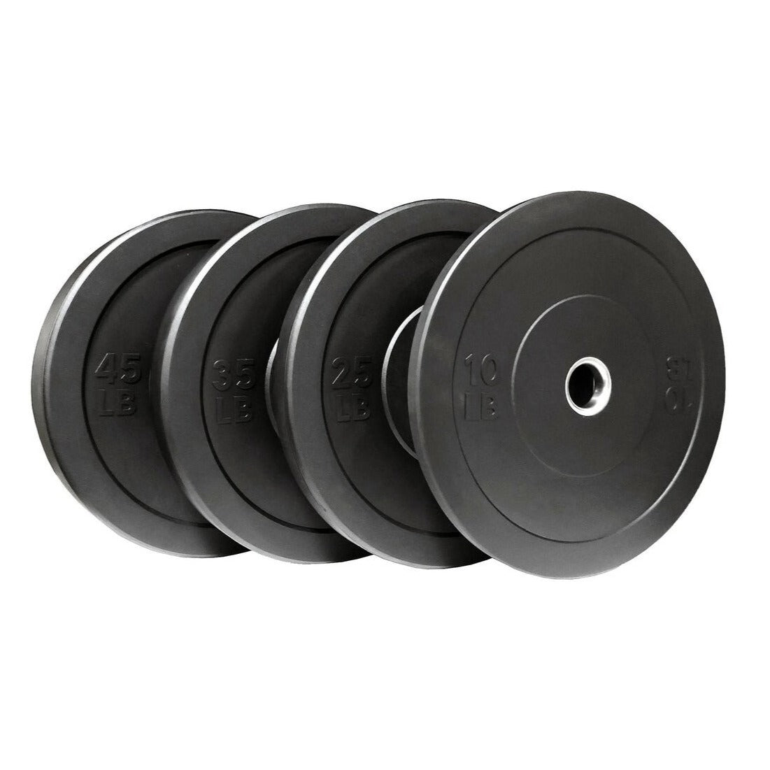 520 LB BLACK RUBBER BUMPER PLATE SET