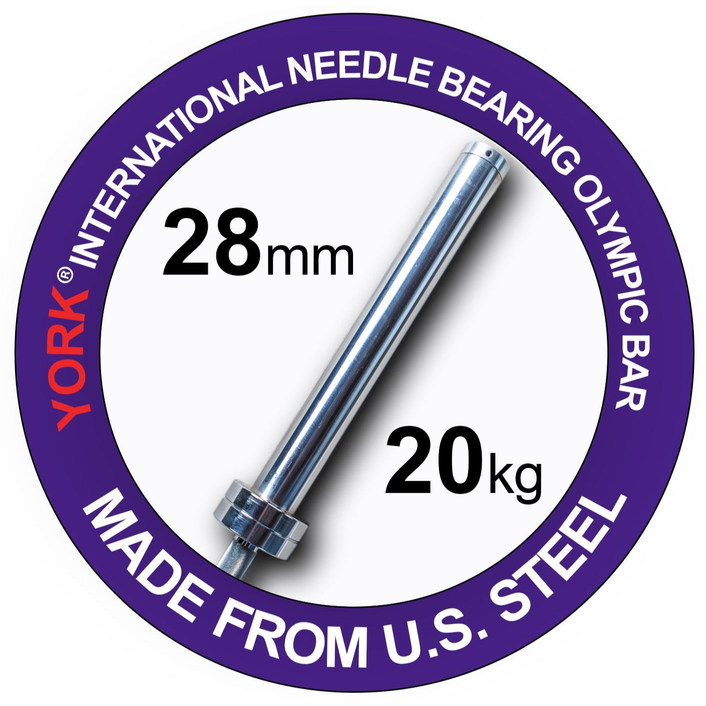 York Men’s Training Weight Bar North American Chrome