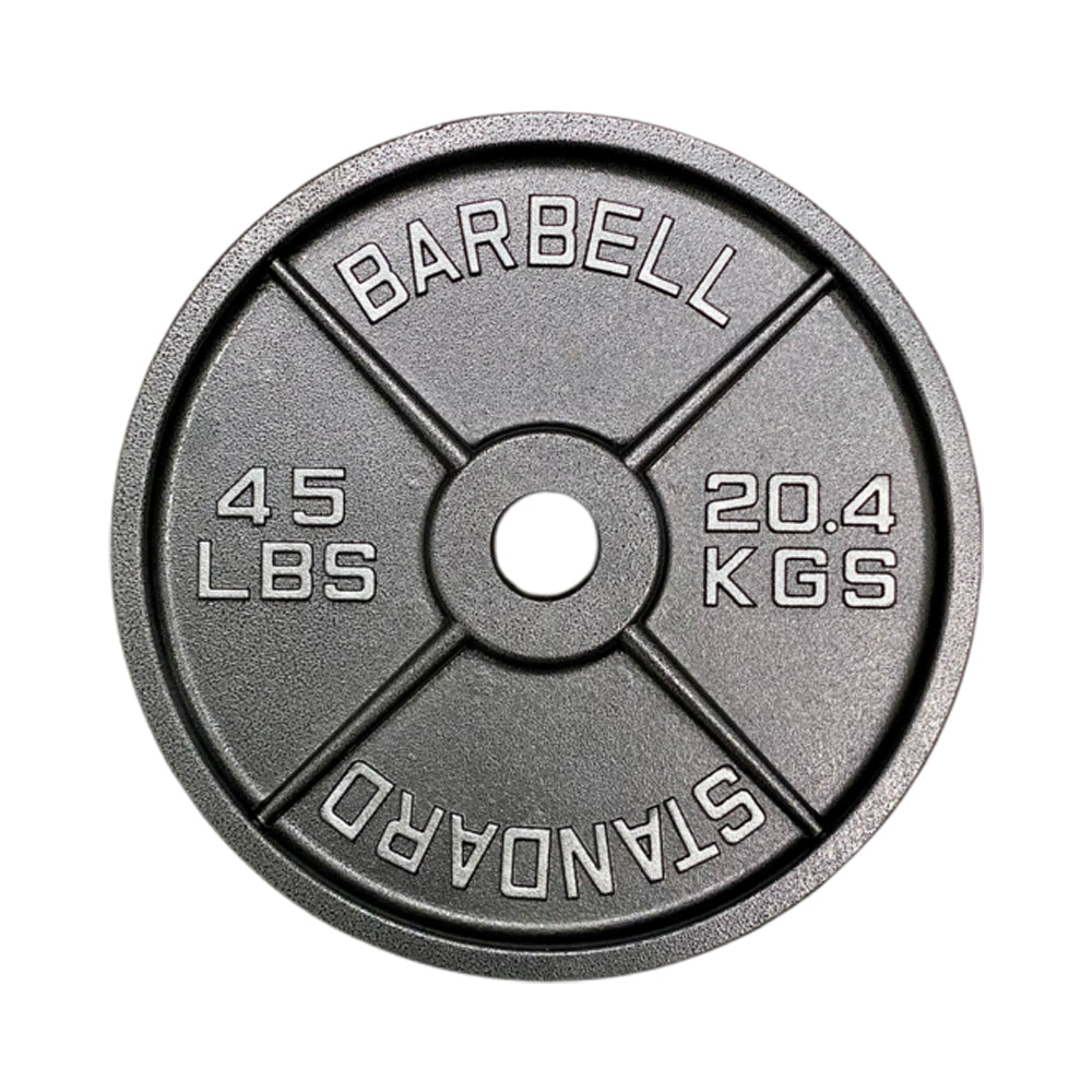 Grey 45lb Cast Iron Olympic Plate Grey 45lb Cast Iron Olympic Plate
