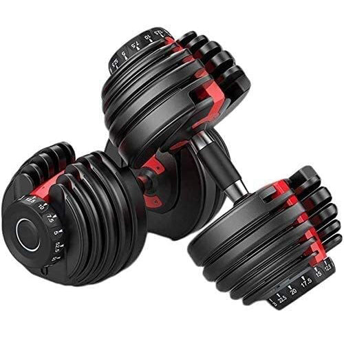 ADJUSTABLE DUMBBELLS,52.5 POUNDS, SET OF TWO