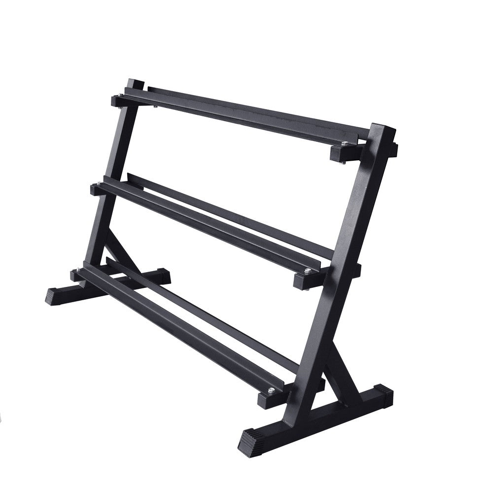 3-Tier Commercial Dumbbell Storage Rack 52 Inches