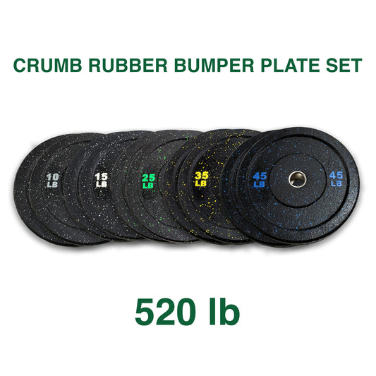 520 LB CRUMB RUBBER BUMPER PLATE SET