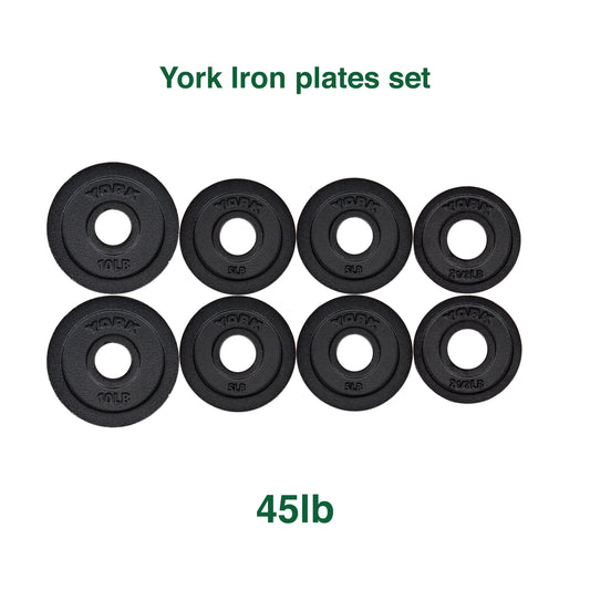 45Lb York Fractional Plate Set + 1 pair Olympic collars