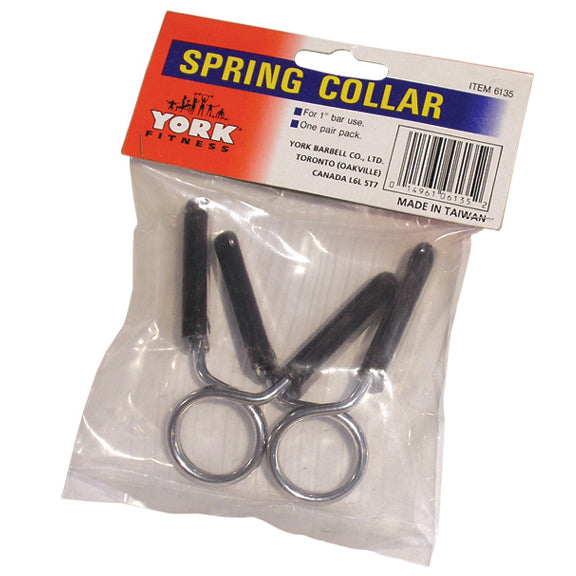 1″ Spring Collars w/ Rubber Grips (pair)